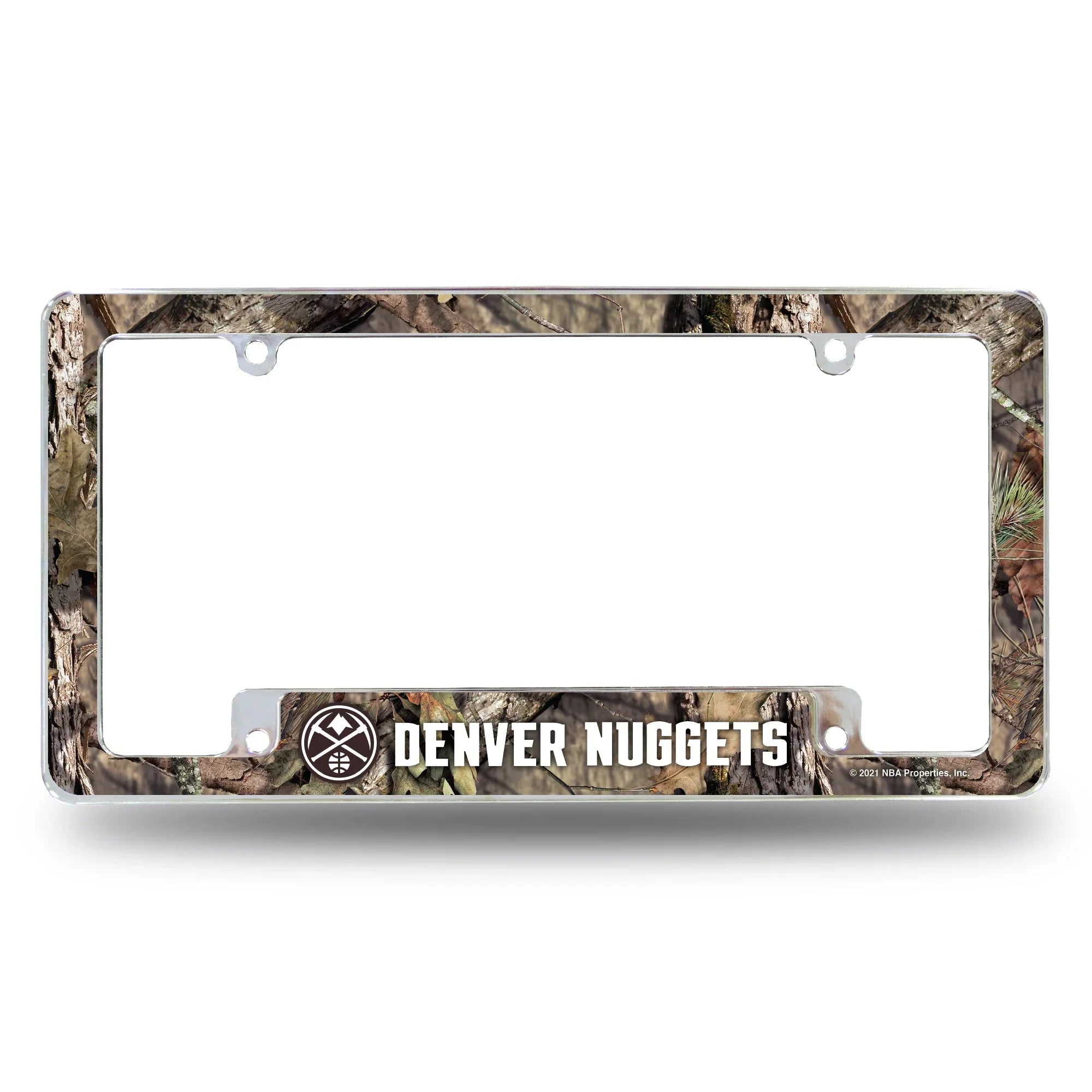Nuggets / Mossy Oak Camo Break-Up Country All Over Chrome Frame (Bottom Oriented)