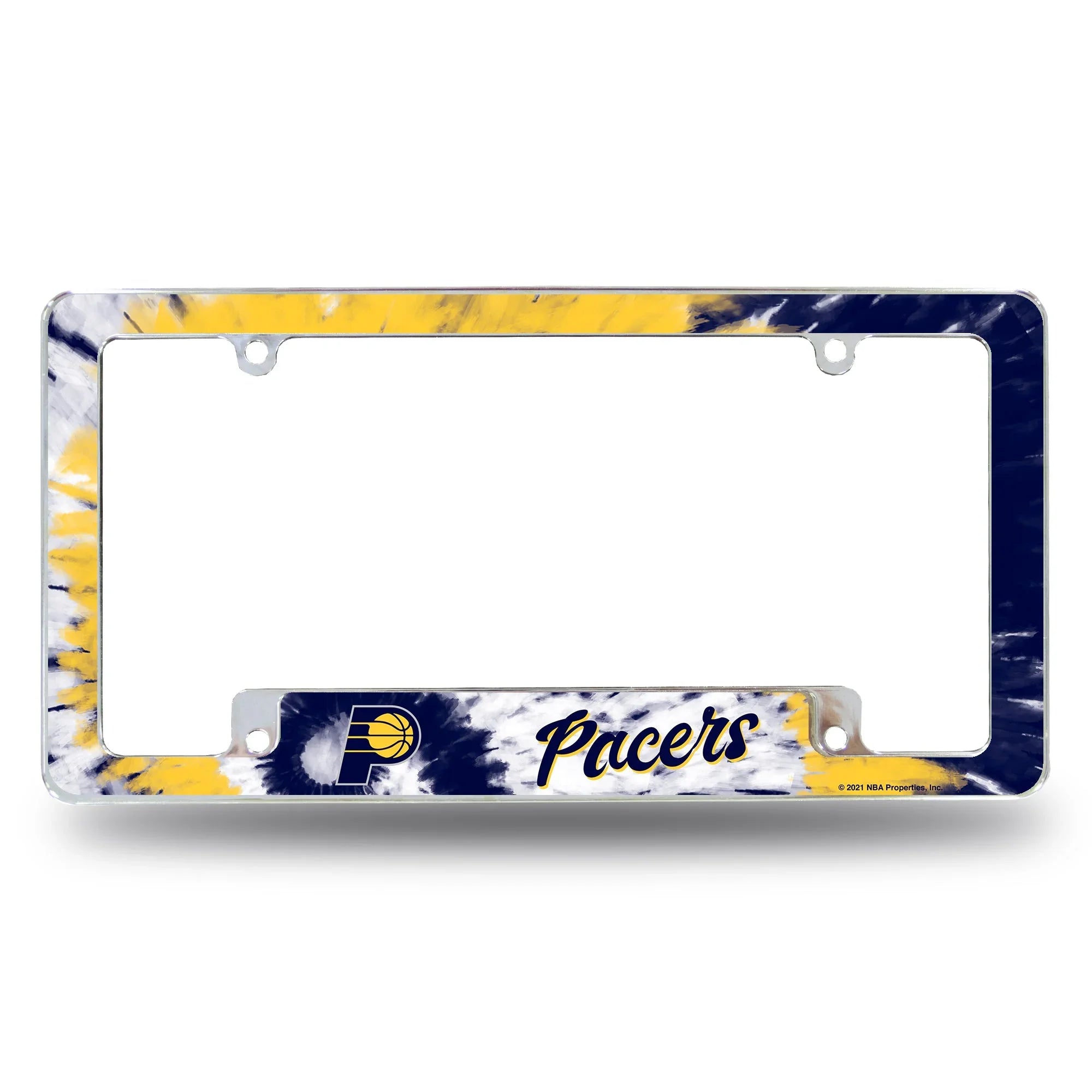 Pacers - Tie Dye Design - All Over Chrome Frame (Bottom Oriented)