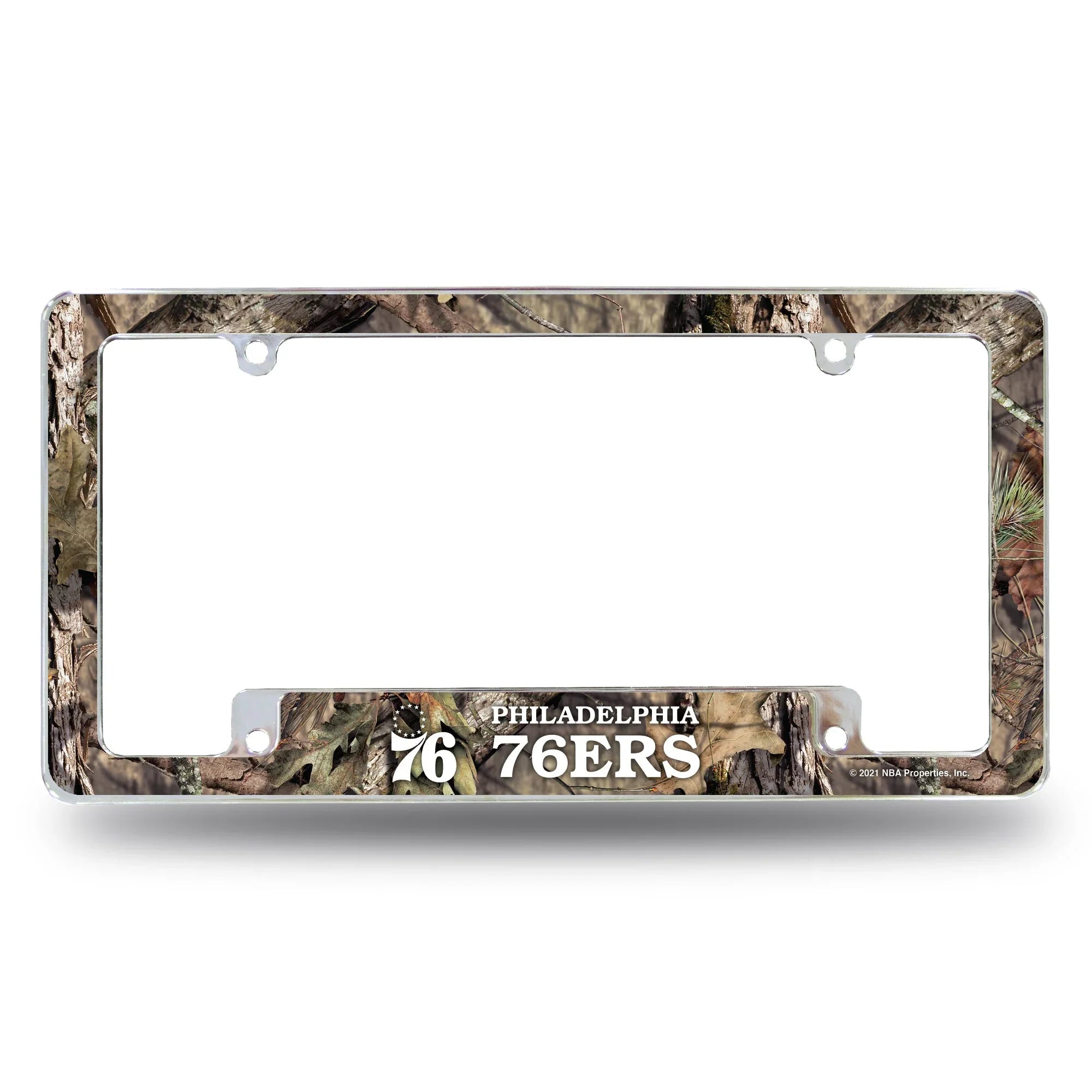 76Ers / Mossy Oak Camo Break-Up Country All Over Chrome Frame (Bottom Oriented)
