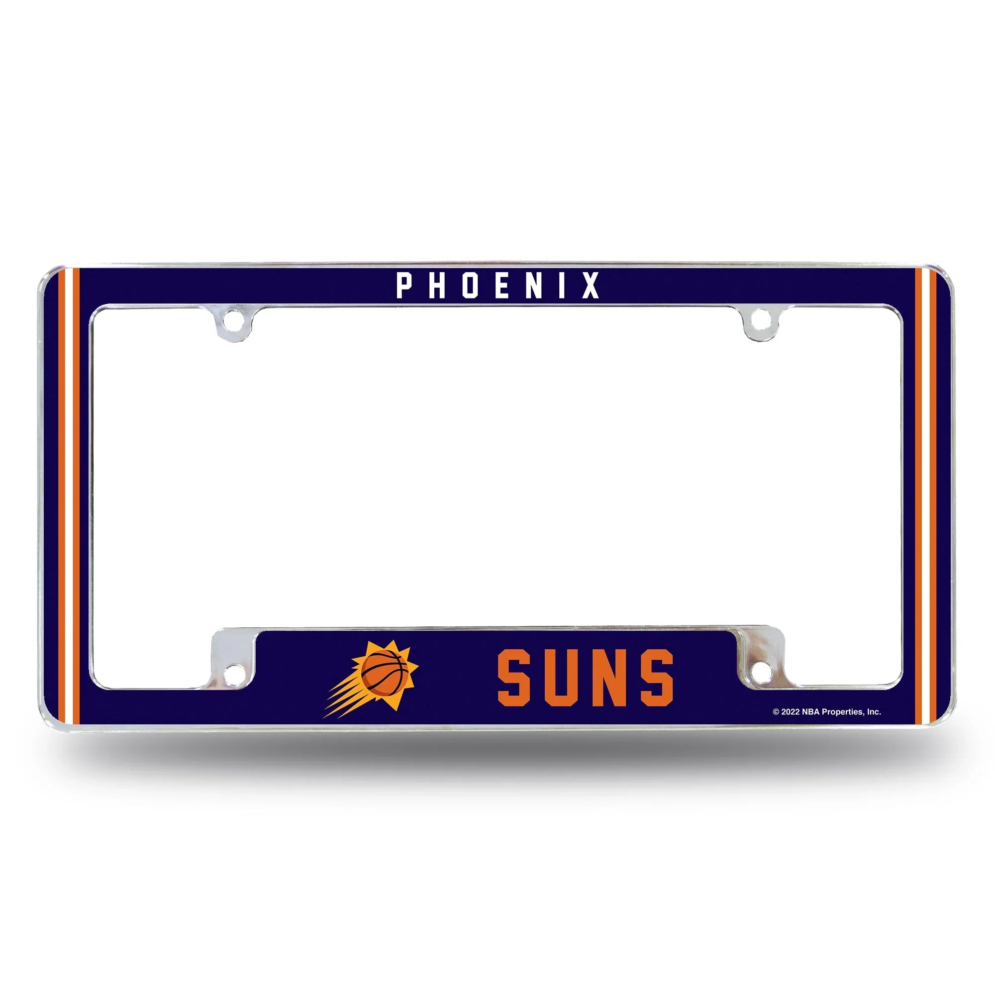 Suns Alternate Design All Over Chrome Frame - Bottom Oriented
