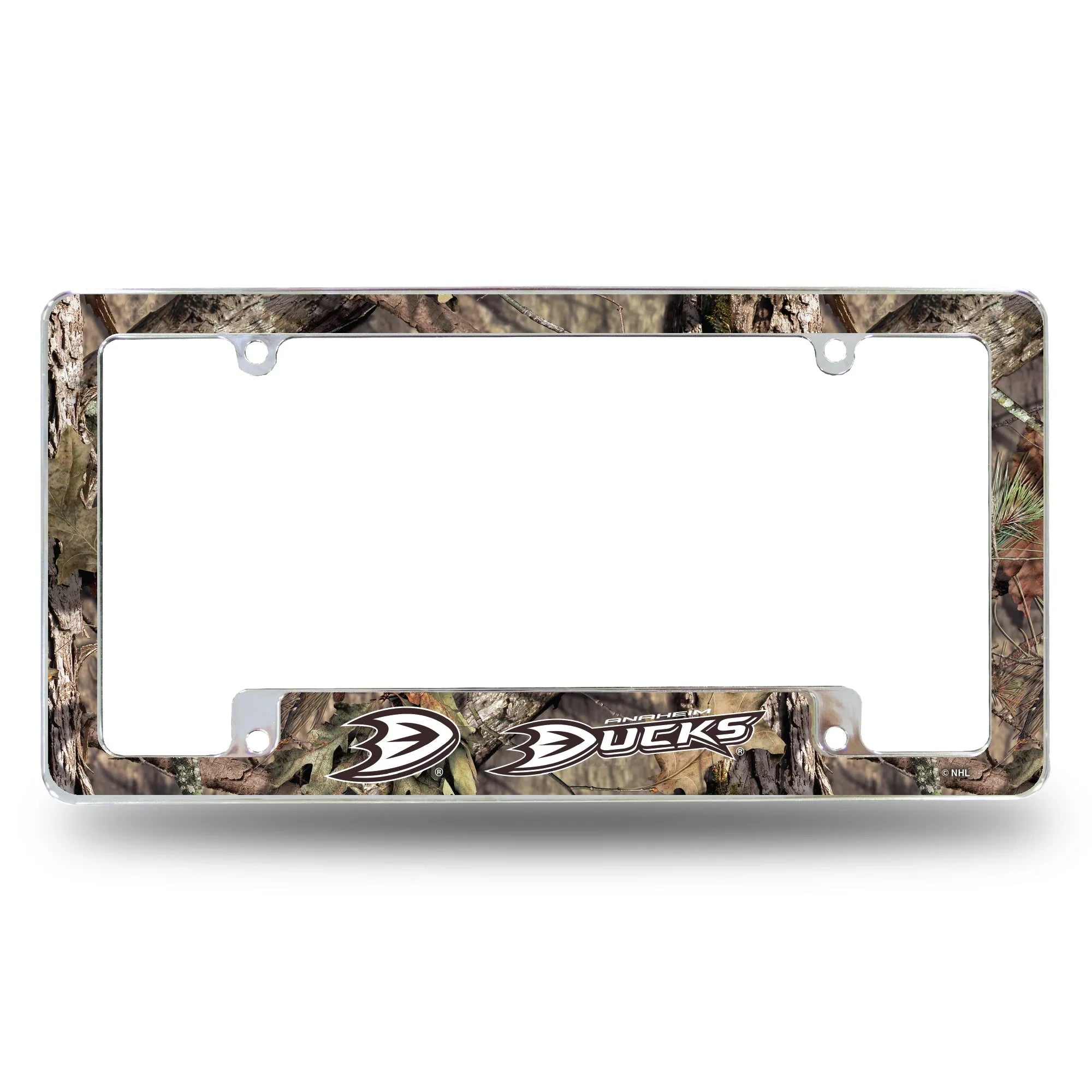 Ducks / Mossy Oak Camo Break-Up Country All Over Chrome Frame (Bottom Oriented)