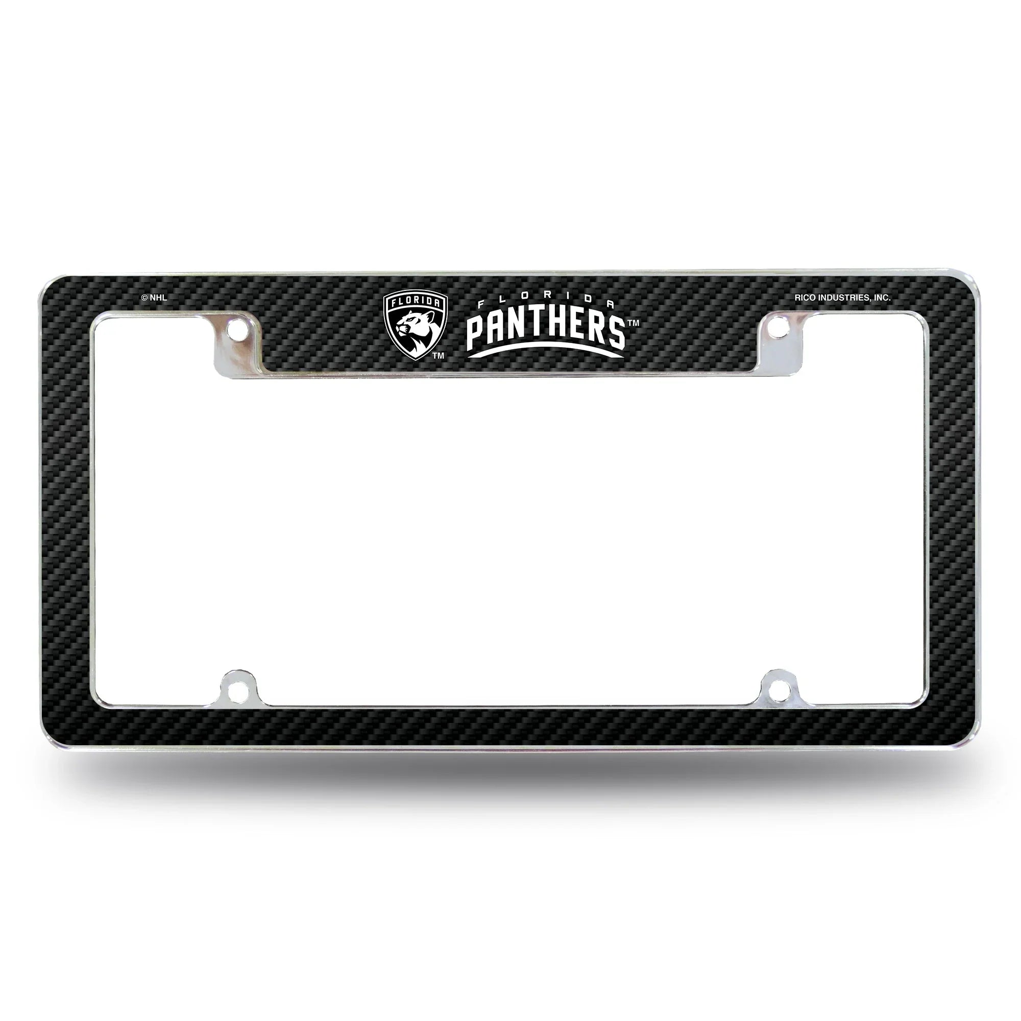 Panthers - Fl - Carbon Fiber Design - All Over Chrome Frame
