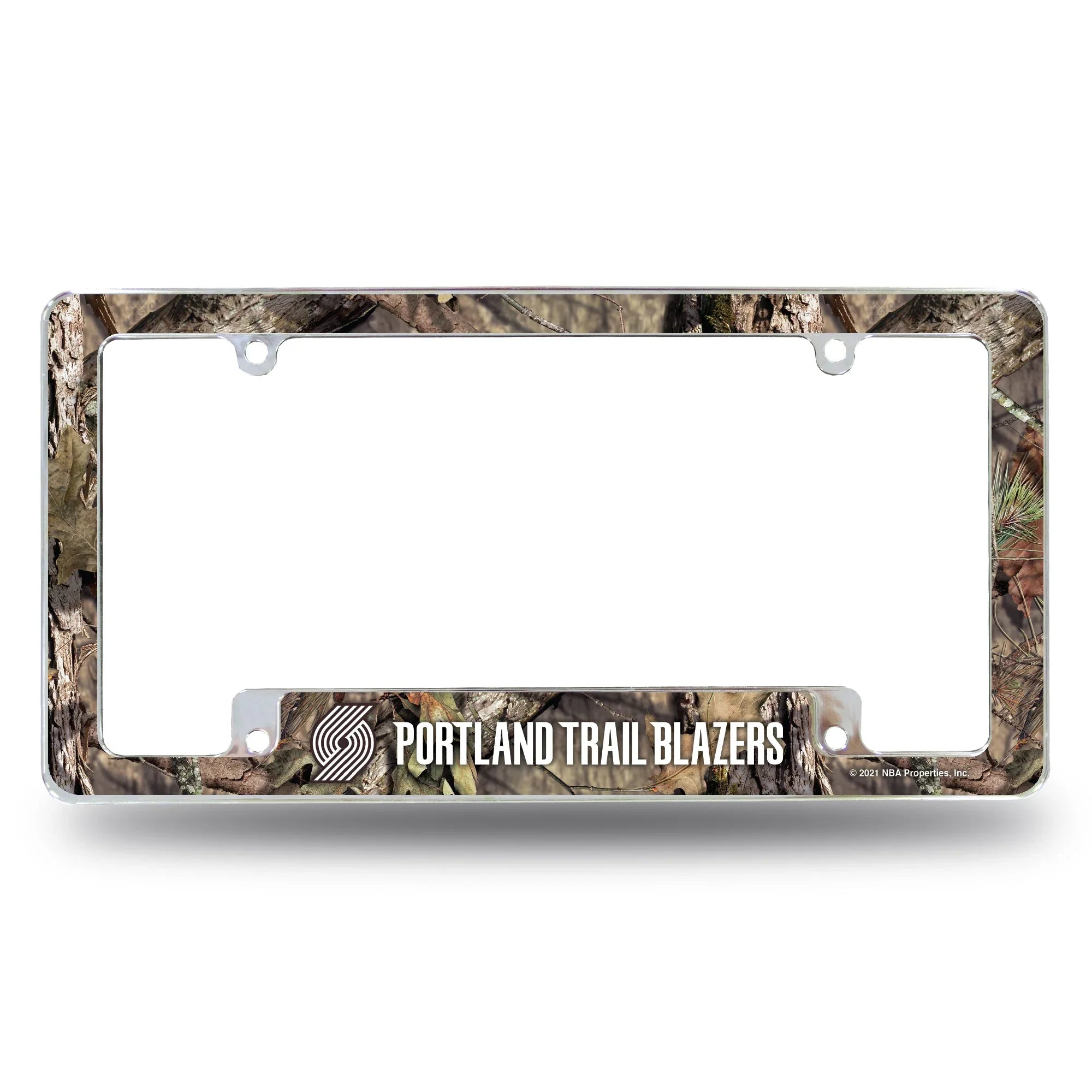 Trail Blazers / Mossy Oak Camo Break-Up Country All Over Chrome Frame (Bottom Oriented)