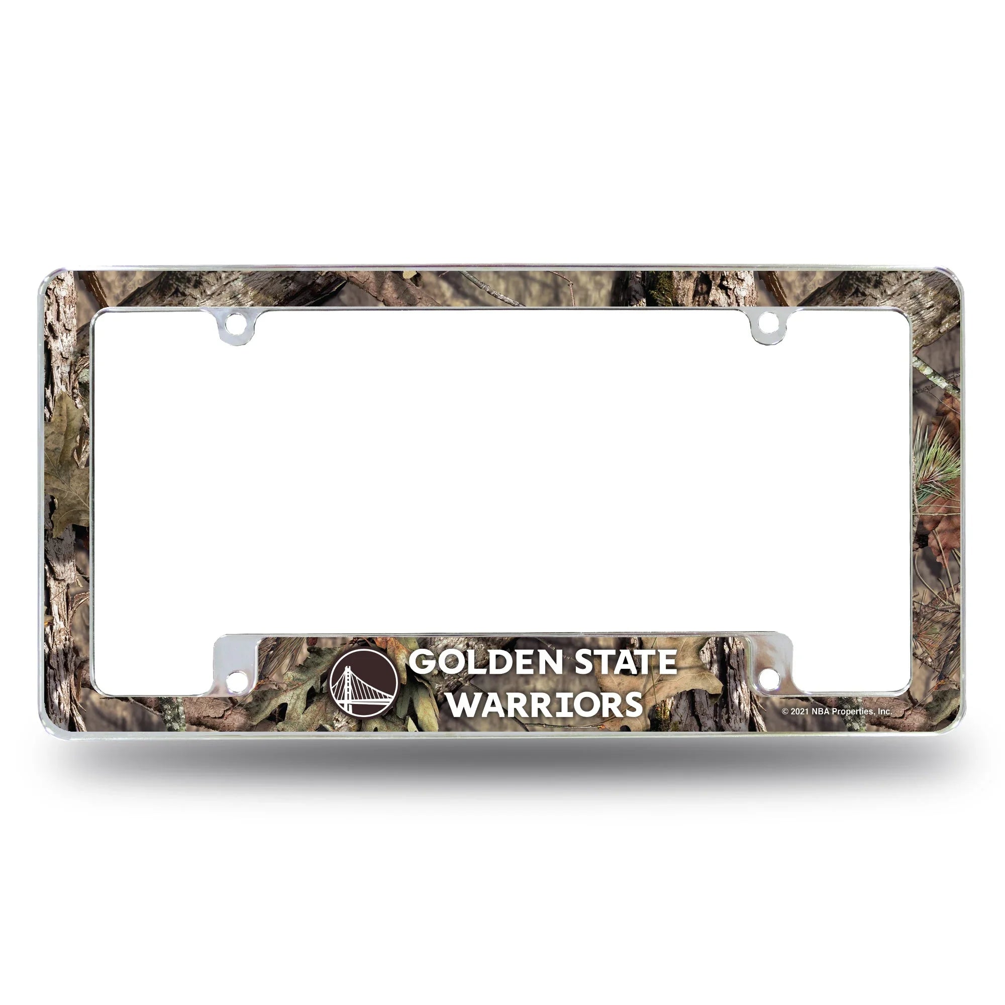 Warriors / Mossy Oak Camo Break-Up Country All Over Chrome Frame (Bottom Oriented)
