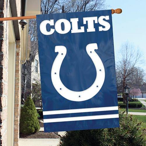 Indianapolis Colts 2-Sided Embroidered 44"x28" Premium House Flag Banner - 757 Sports Collectibles