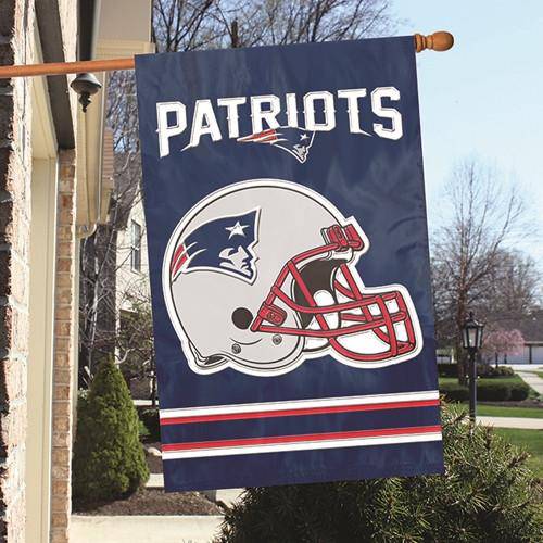 New England Patriots 2-Sided Embroidered 44"x28" Premium House Flag Banner - 757 Sports Collectibles