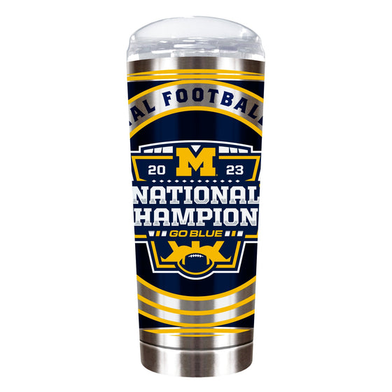 Michigan Wolverines 18 oz Stainless Steel Tumbler with Wraparound Graphics