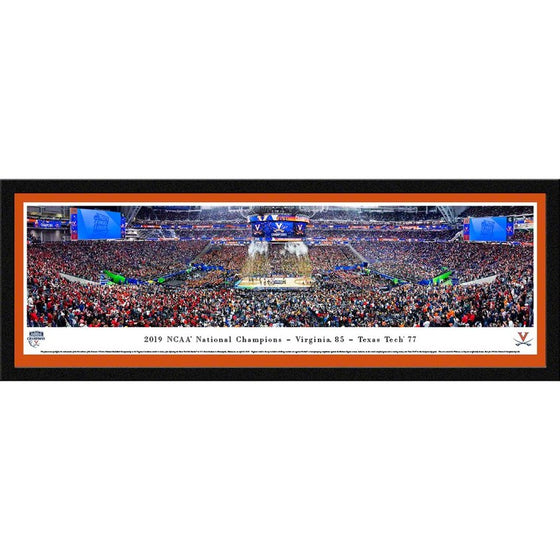 Virginia Cavaliers National Championship Gear, Virginia Cavaliers Champs Items, UVA Cavaliers Champ Products, UVA Virginia Cavaliers 2019 NCAA Men's Basketball National Champions 42'' x 15.5'' Select Framed Panoramic