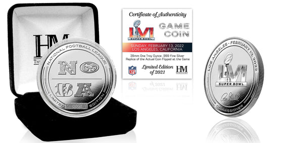 Cincinnati Bengals v Los Angeles Rams Super Bowl LVI .999 Fine Silver Flip Coin