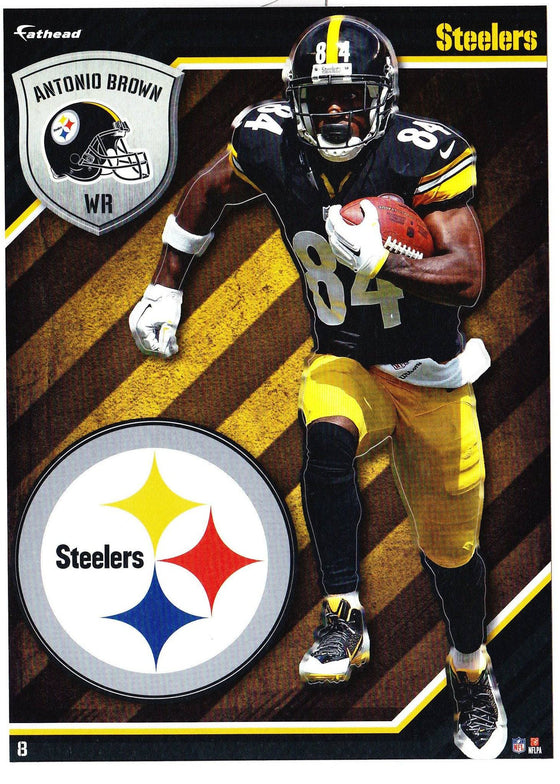 NFL Pittsburgh Steelers Antonio Brown Fathead Tradeable Decal Sticker 5x7 - 757 Sports Collectibles