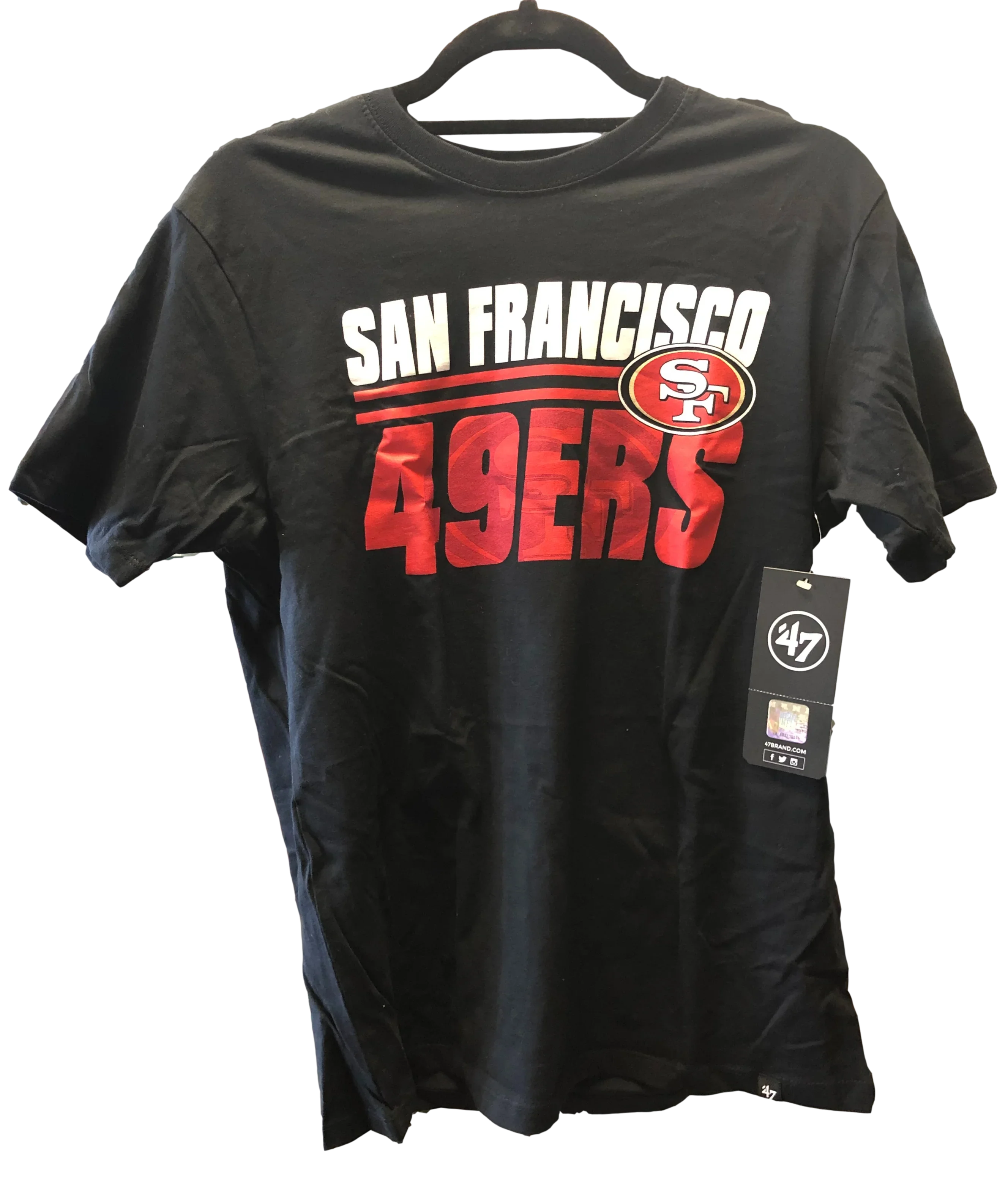 San Francisco 49ers Logo Super Imposed 47' T-Shirt -  Mens - All Sizes - 757 Sports Collectibles