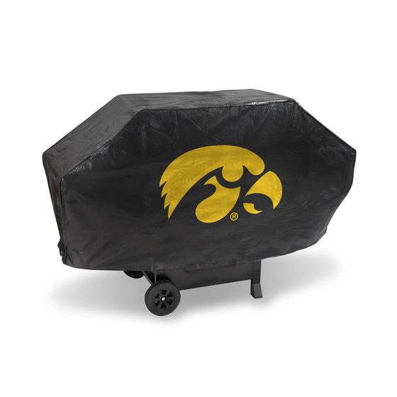 UNIVERSITY OF IOWA Hawkeyes DELUXE GRILL COVER-(Black Background) (Rico) - 757 Sports Collectibles