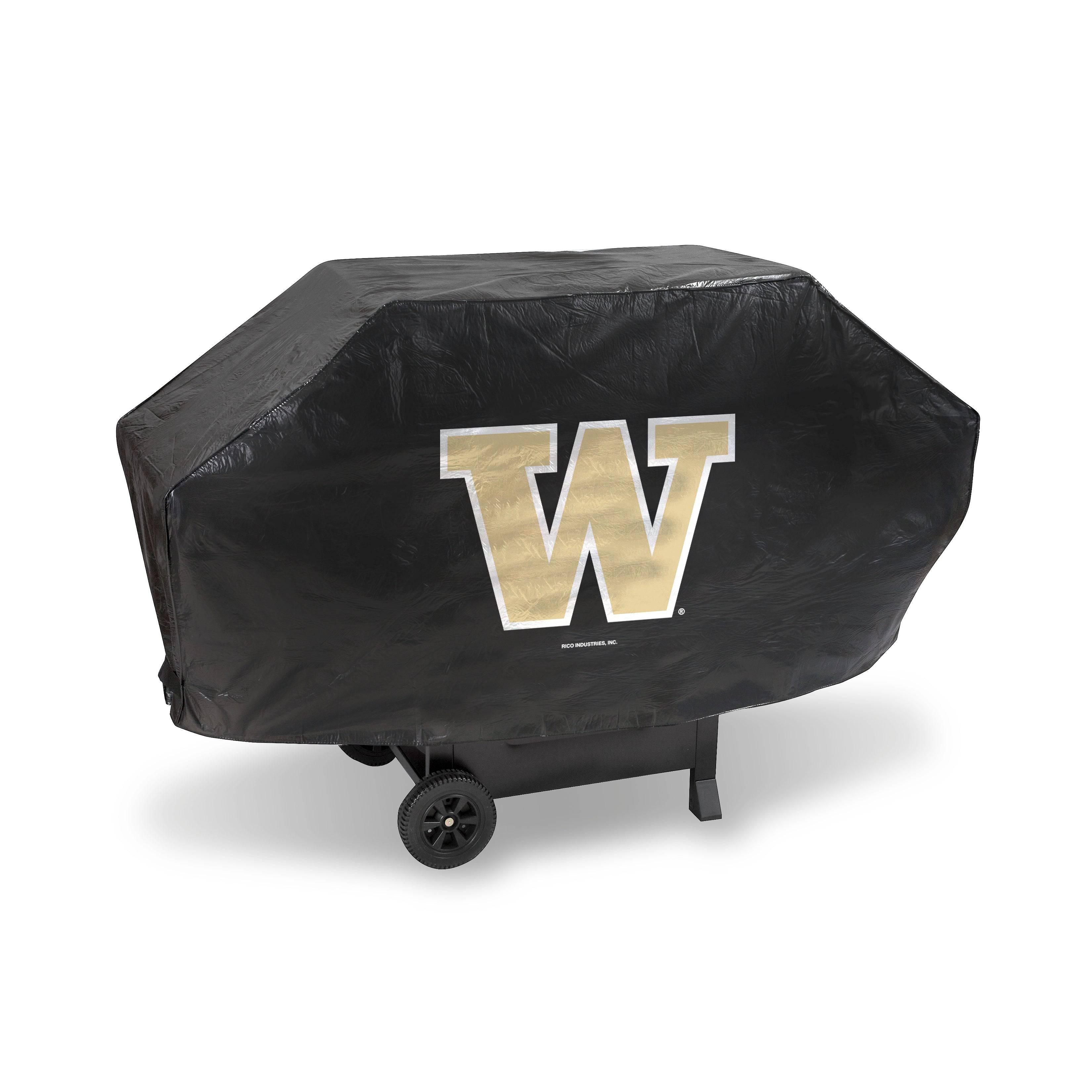 WASHINGTON UW Huskies DELUXE GRILL COVER-(Black Background) (Rico) - 757 Sports Collectibles