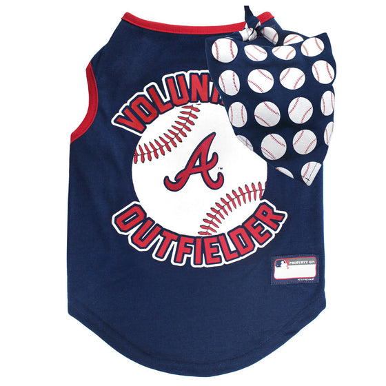 Atlanta Braves Volunteer Outfielder Tank Top with Bandana by Pets First - 757 Sports Collectibles