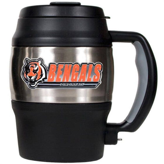 Cincinnati Bengals 20oz Stainless Steel Mini Jug with Bottle Opener (Logo & Team Name)  - 757 Sports Collectibles