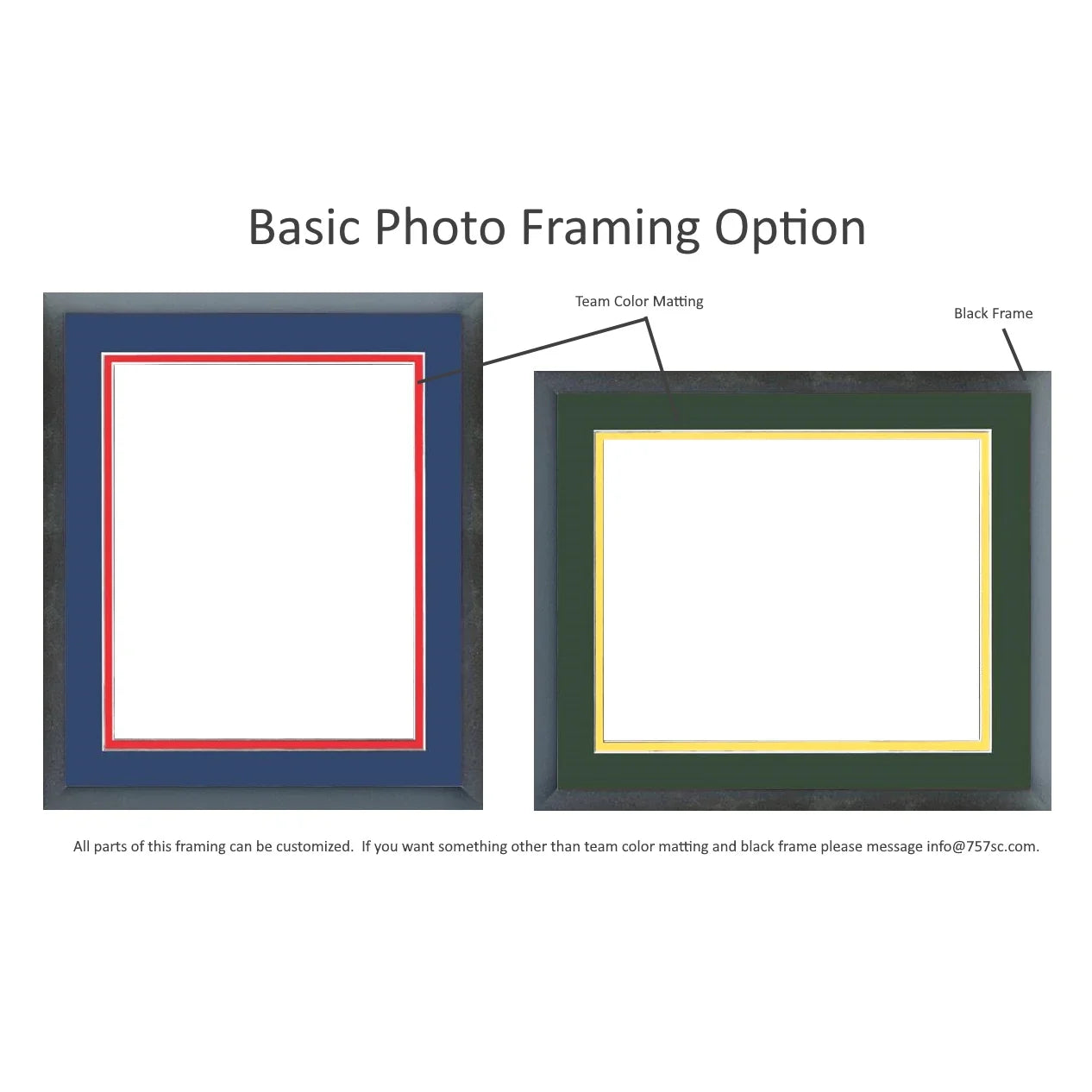 Basic Framing for 11x14 Photo - 757 Sports Collectibles