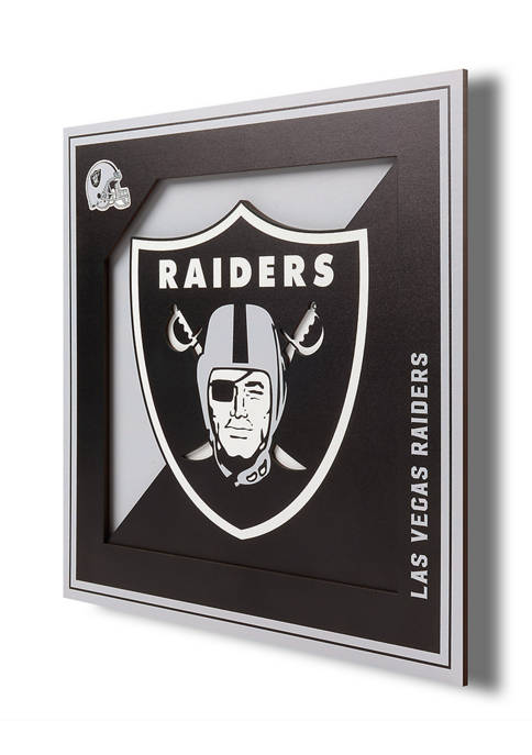 Officially Licensed NFL 3D Logo Series Wall Art - 12" x 12" -Raiders - 757 Sports Collectibles