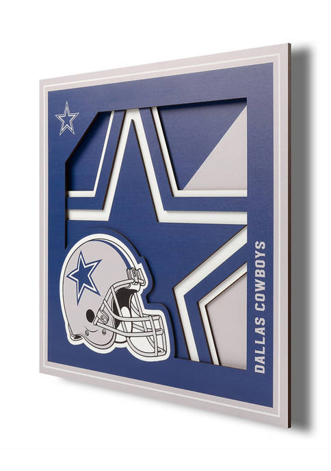 Officially Licensed NFL 3D Logo Series Wall Art - 12" x 12" - Dallas Cowboys - 757 Sports Collectibles