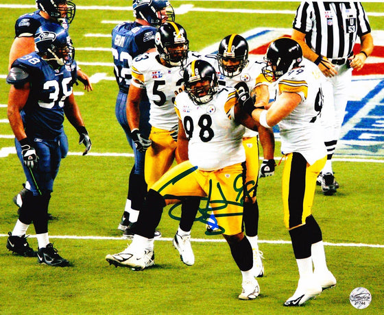 Pittsburgh Steelers Casey Hampton "Super Bowl" Autographed Signed 8x10 Photo - TSE Authenticated
