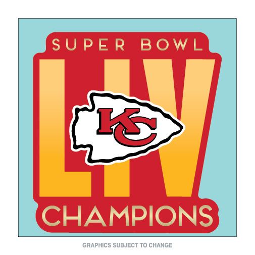 Kansas City Chiefs Super Bowl LIV 54 Champions 8x8 Perfect Cut Decal