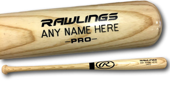 Rawlings Custom Engraved Adirondack Adult Ash Wood Blonde Baseball Bat (34") Large Barrel - 757 Sports Collectibles