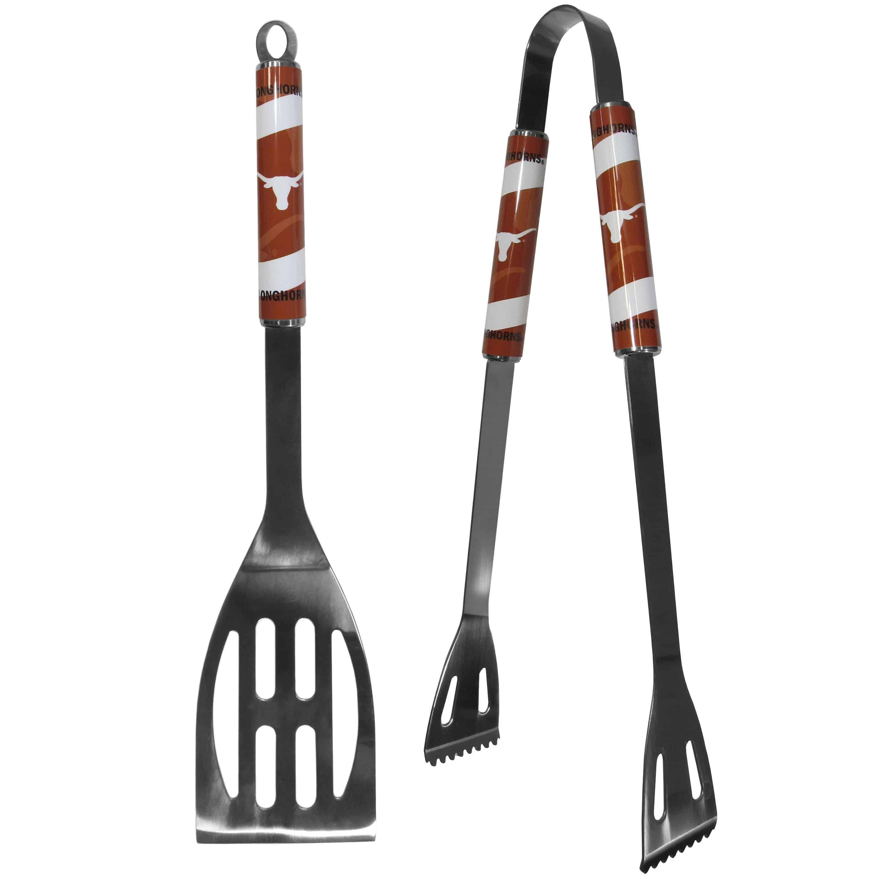 Texas Longhorns 2 pc Steel BBQ Tool Set (SSKG) - 757 Sports Collectibles