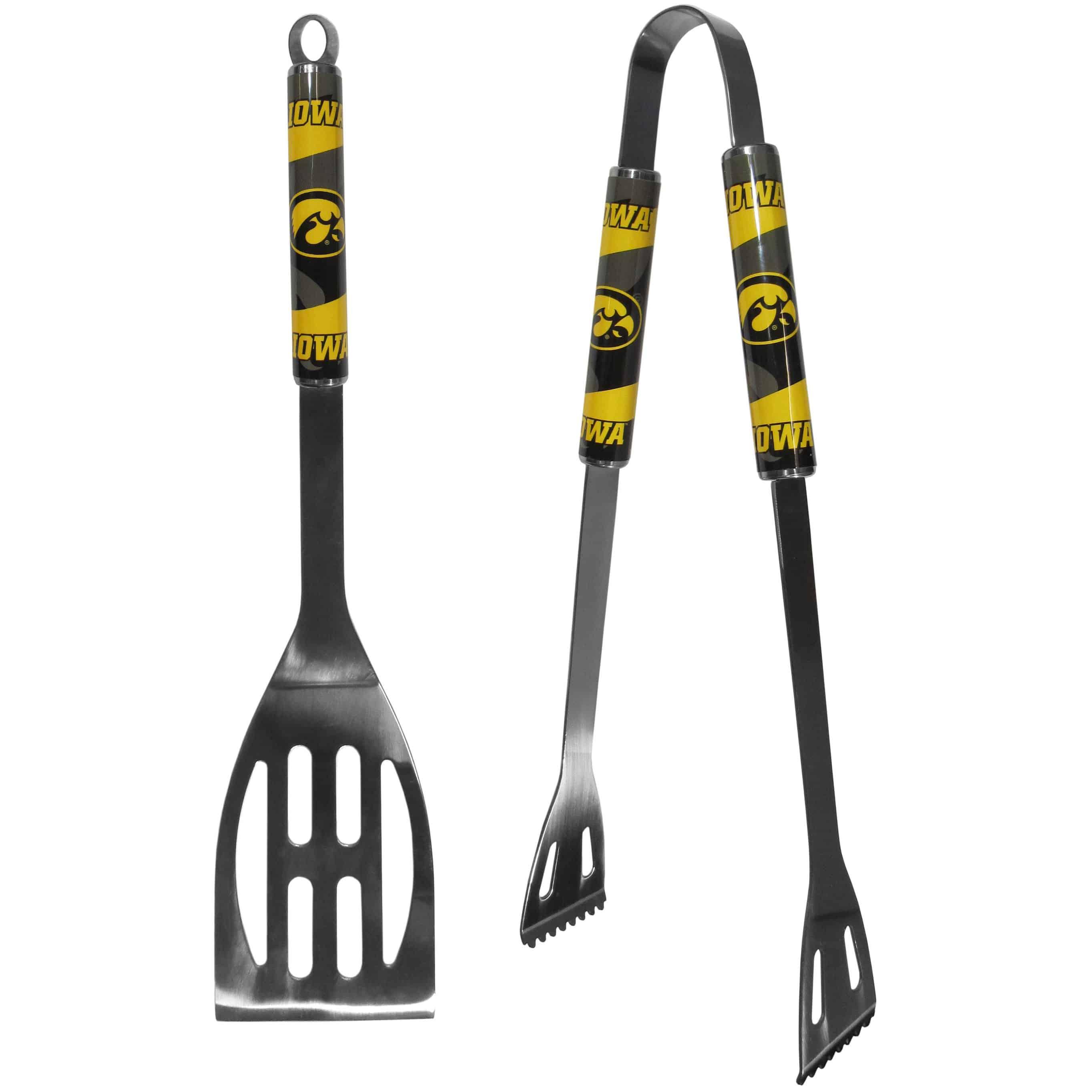 Iowa Hawkeyes 2 pc Steel BBQ Tool Set (SSKG) - 757 Sports Collectibles