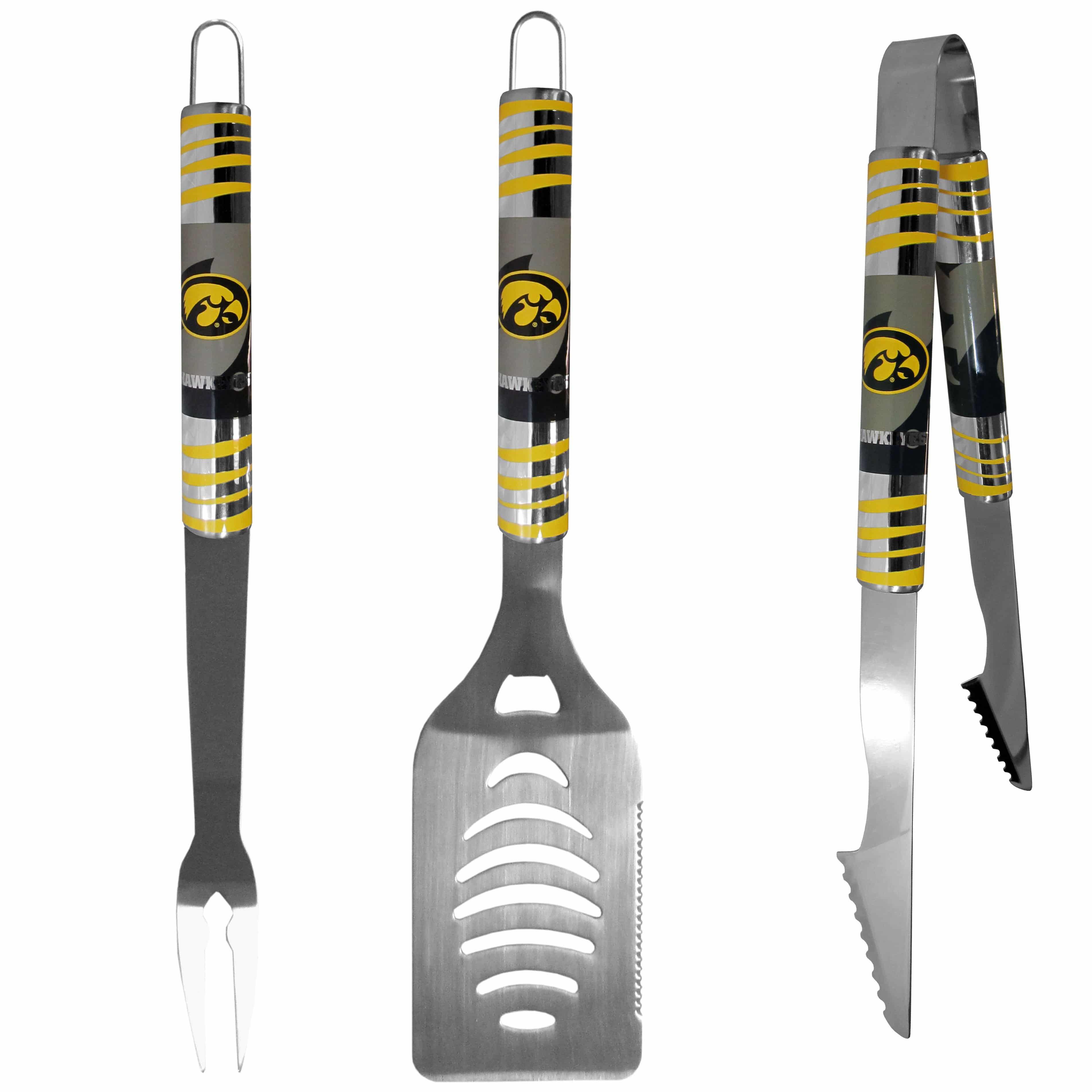 Iowa Hawkeyes 3 pc Tailgater BBQ Set (SSKG) - 757 Sports Collectibles