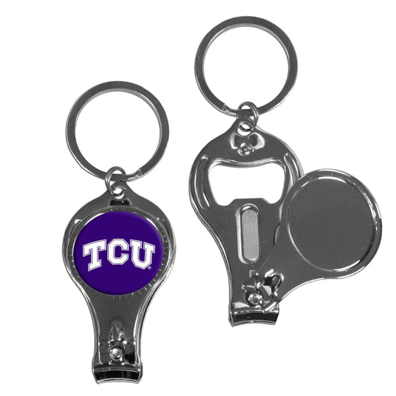 TCU Horned Frogs Nail Care/Bottle Opener Key Chain (SSKG) - 757 Sports Collectibles