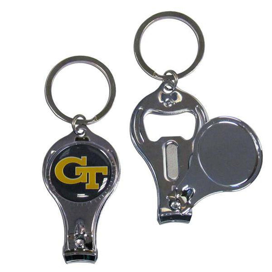 Georgia Tech Yellow Jackets Nail Care/Bottle Opener Key Chain (SSKG) - 757 Sports Collectibles
