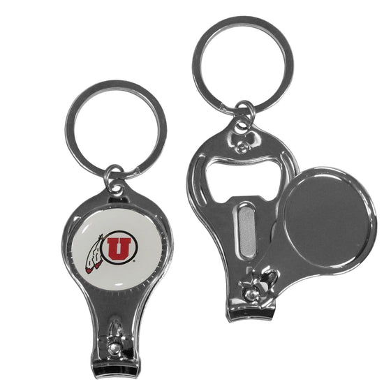 Utah Utes Nail Care/Bottle Opener Key Chain (SSKG) - 757 Sports Collectibles