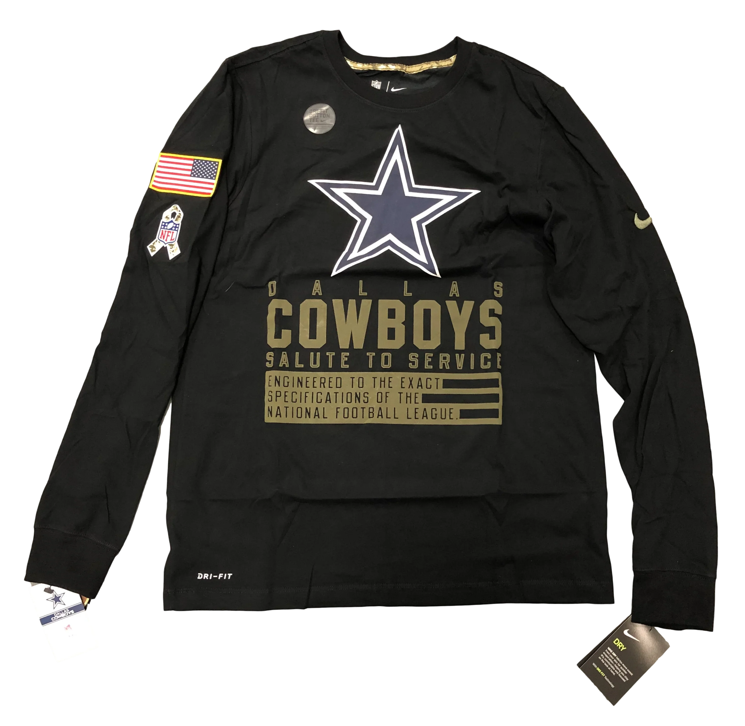 Dallas Cowboys 2020 Salute to Service Nike Long Sleeve T-Shirt -  Mens - 757 Sports Collectibles