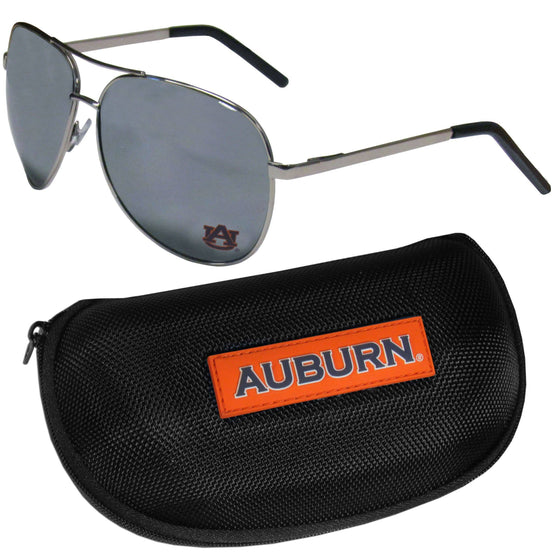 Auburn Tigers Aviator Sunglasses and Zippered Carrying Case (SSKG) - 757 Sports Collectibles