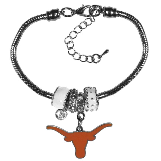 Texas Longhorns Euro Bead Bracelet (SSKG) - 757 Sports Collectibles