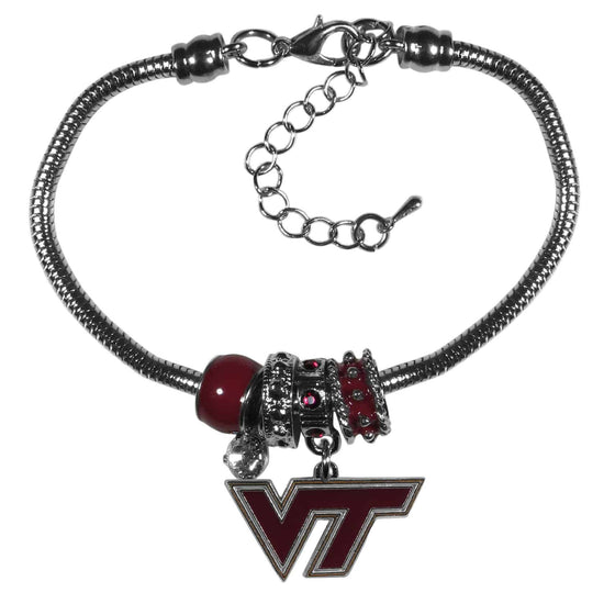 Virginia Tech Hokies Euro Bead Bracelet (SSKG) - 757 Sports Collectibles