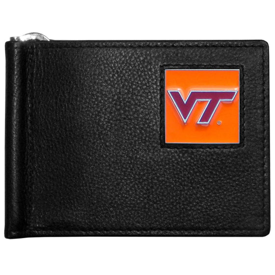 Virginia Tech Hokies Leather Bill Clip Wallet (SSKG) - 757 Sports Collectibles