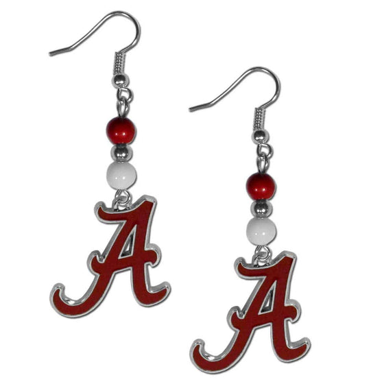 Alabama Crimson Tide Fan Bead Dangle Earrings (SSKG) - 757 Sports Collectibles