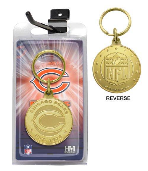 Chicago Bears Bronze Bullion Keychain (HM) - 757 Sports Collectibles