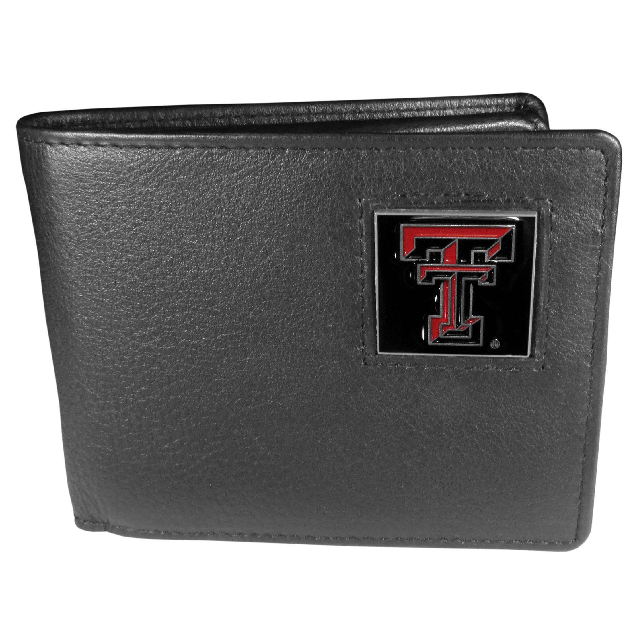 Texas Tech Raiders Leather Bi-fold Wallet Packaged in Gift Box (SSKG) - 757 Sports Collectibles