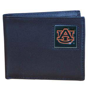 Auburn Tigers Leather Bi-fold Wallet Packaged in Gift Box (SSKG) - 757 Sports Collectibles