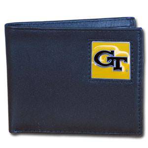 Georgia Tech Yellow Jackets Leather Bi-fold Wallet (SSKG) - 757 Sports Collectibles