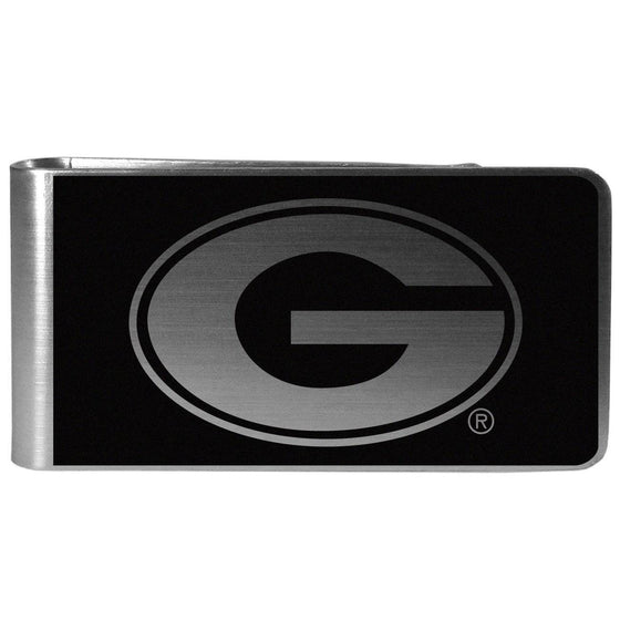 Georgia Bulldogs Black and Steel Money Clip (SSKG) - 757 Sports Collectibles