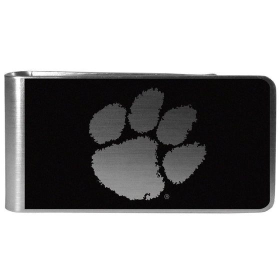 Clemson Tigers Black and Steel Money Clip (SSKG) - 757 Sports Collectibles