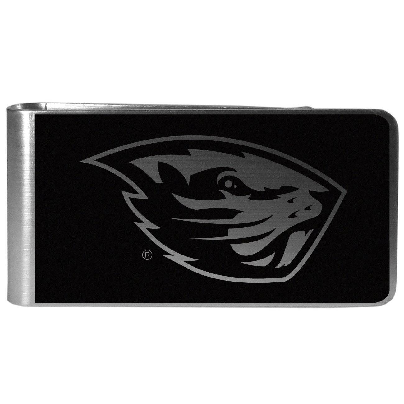 Oregon St. Beavers Black and Steel Money Clip (SSKG) - 757 Sports Collectibles