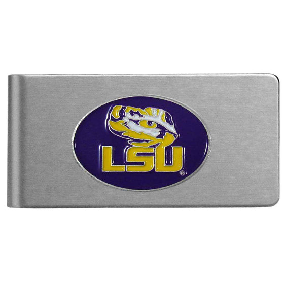 LSU Tigers Brushed Metal Money Clip (SSKG) - 757 Sports Collectibles