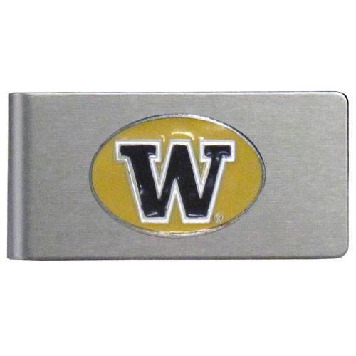Washington Huskies Brushed Metal Money Clip (SSKG) - 757 Sports Collectibles