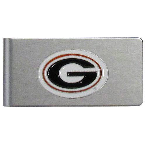 Georgia Bulldogs Brushed Metal Money Clip (SSKG) - 757 Sports Collectibles