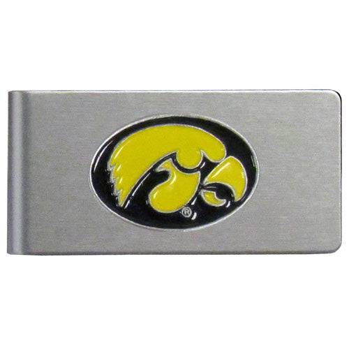 Iowa Hawkeyes Brushed Metal Money Clip (SSKG) - 757 Sports Collectibles