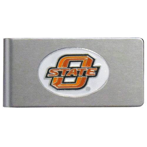 Oklahoma State Cowboys Brushed Metal Money Clip (SSKG) - 757 Sports Collectibles