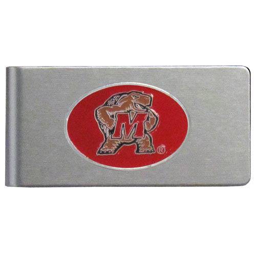 Maryland Terrapins Brushed Metal Money Clip (SSKG) - 757 Sports Collectibles